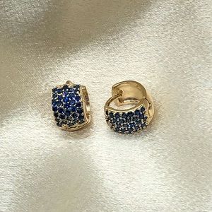 18k Gold Filled CZ Huggie Earrings